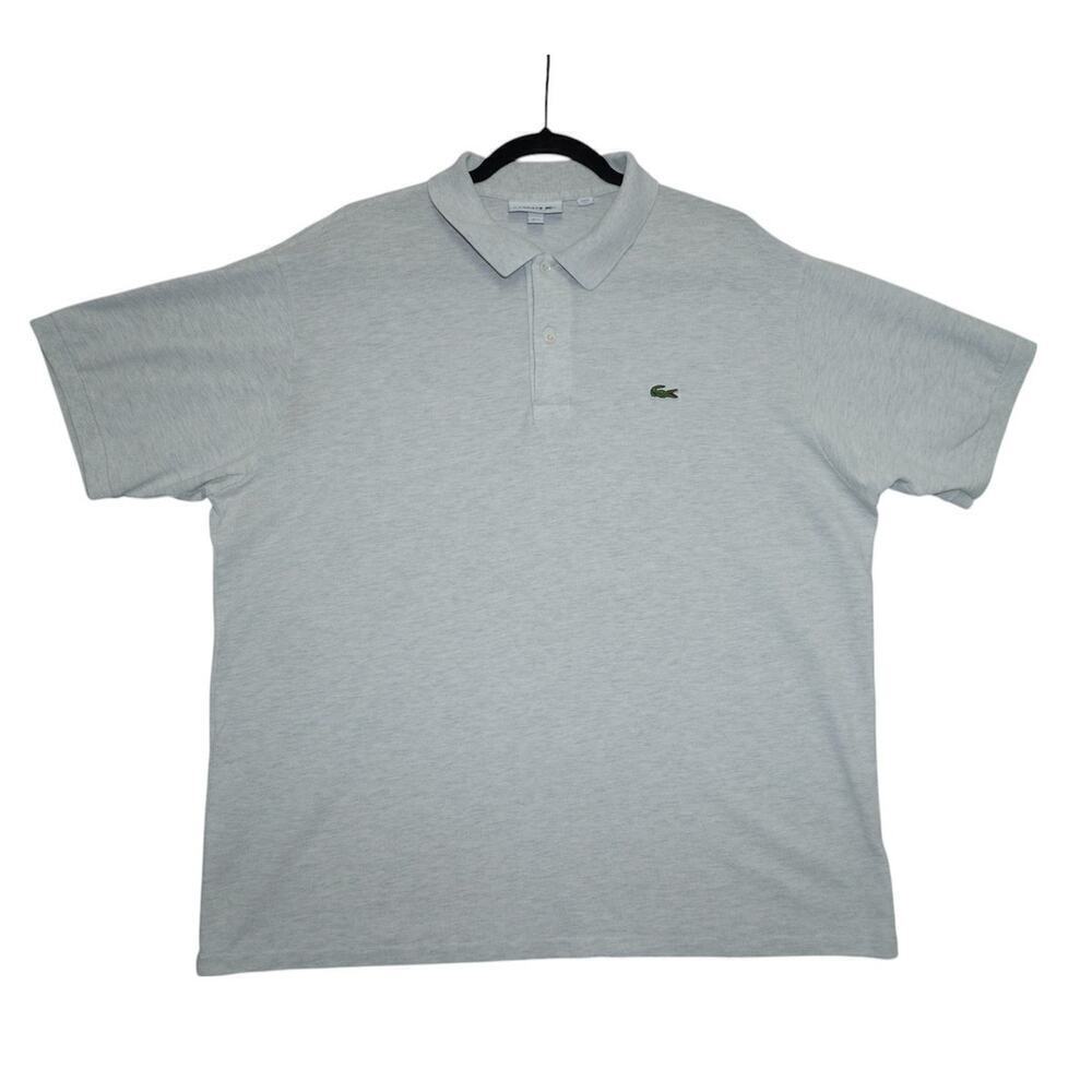Lacoste Men’s Classic Fit Polo Shirt – Size XXL – Light Gray – Made in Peru